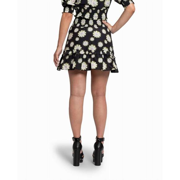 NEW NICOLE MILLER hazy daisy cotton mini skirt in hazy daisy - Picture 2 of 3